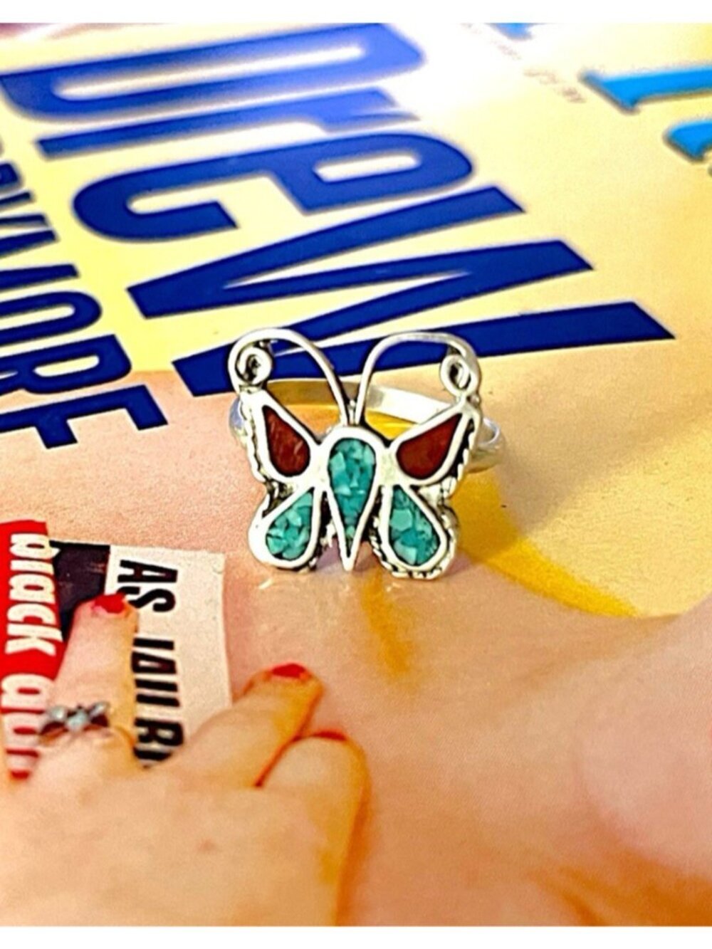 ASO Drew Barrymore Butterfly Ring 90s Wild Era Bundle!! Super Rare!